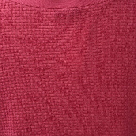Talbots Sweater Womens XL Waffle Knit Long Sleeve Pink - Picture 3 of 7